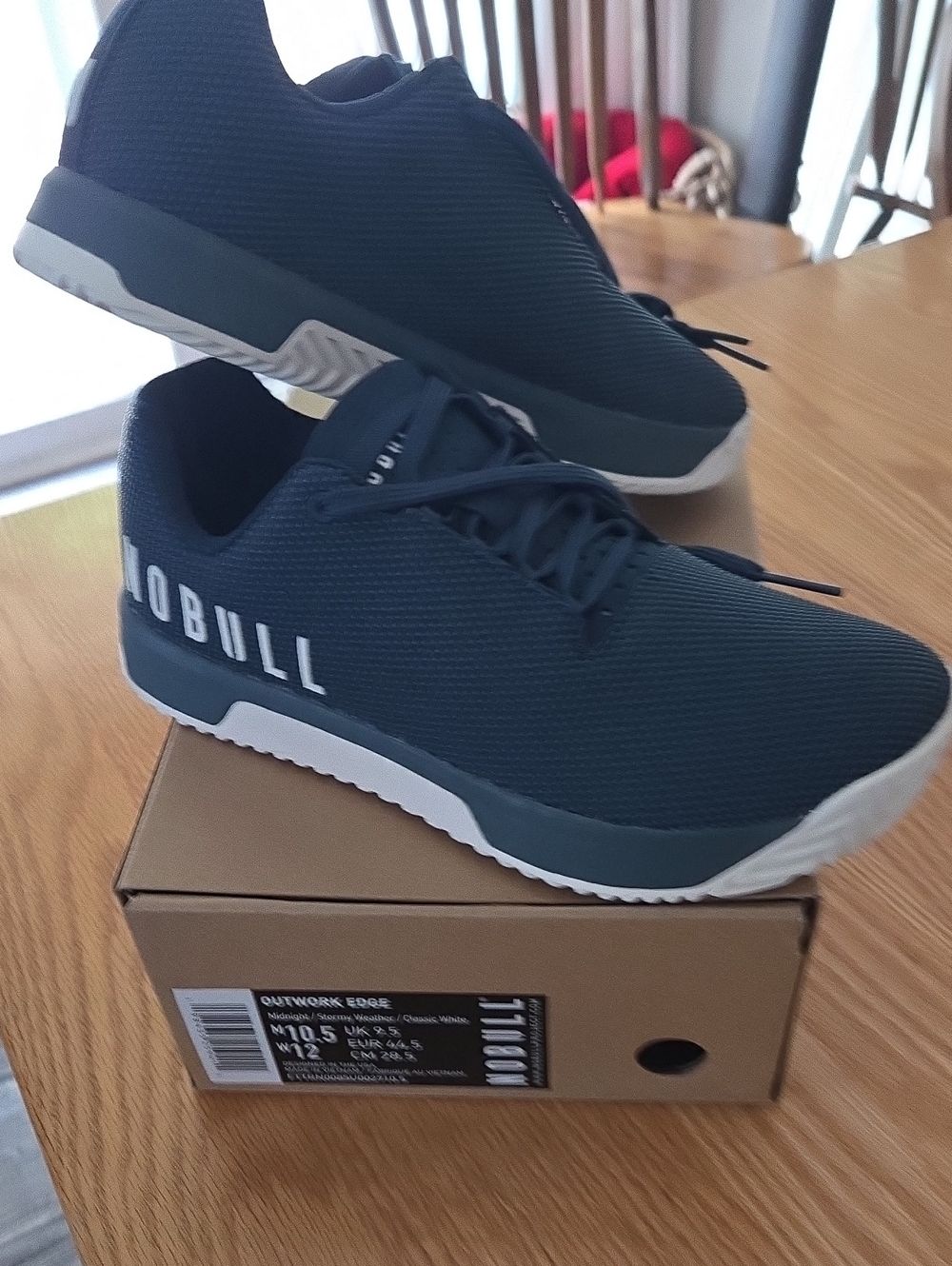 Nobull Outwork Edge Impact Midnight Stormy Weather Classic White Mens 10.5 NWT